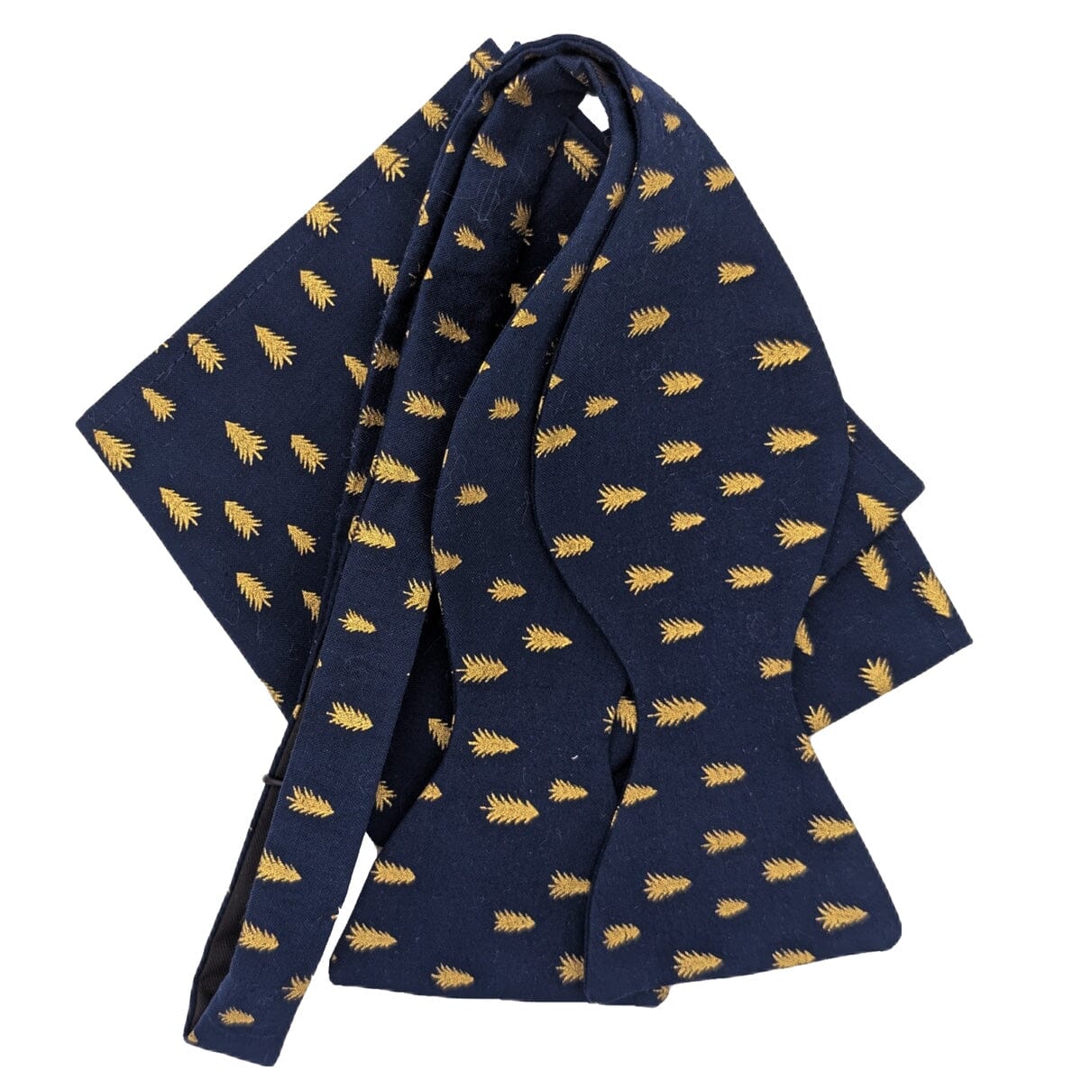 Navy & Gold Christmas Trees Bow Tie - Bow Ties - 