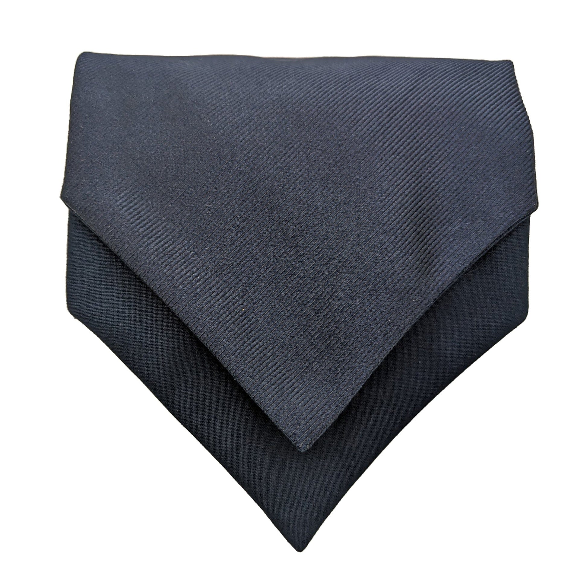 Navy Silk Twill Cravat - Cravats - - THREADPEPPER
