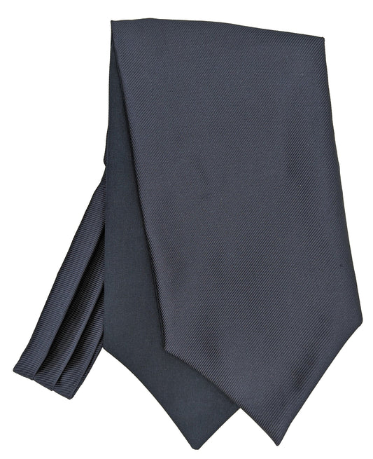Navy Silk Twill Cravat - Cravats - - THREADPEPPER