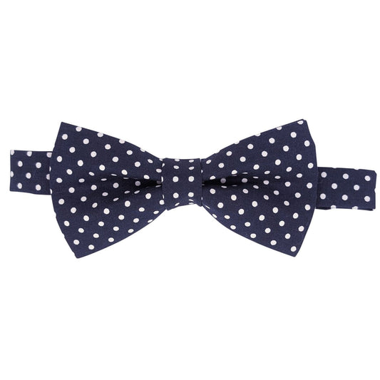 Navy Spot Bow Tie - Bow Ties - Pre-Tied Bow Tie Only 