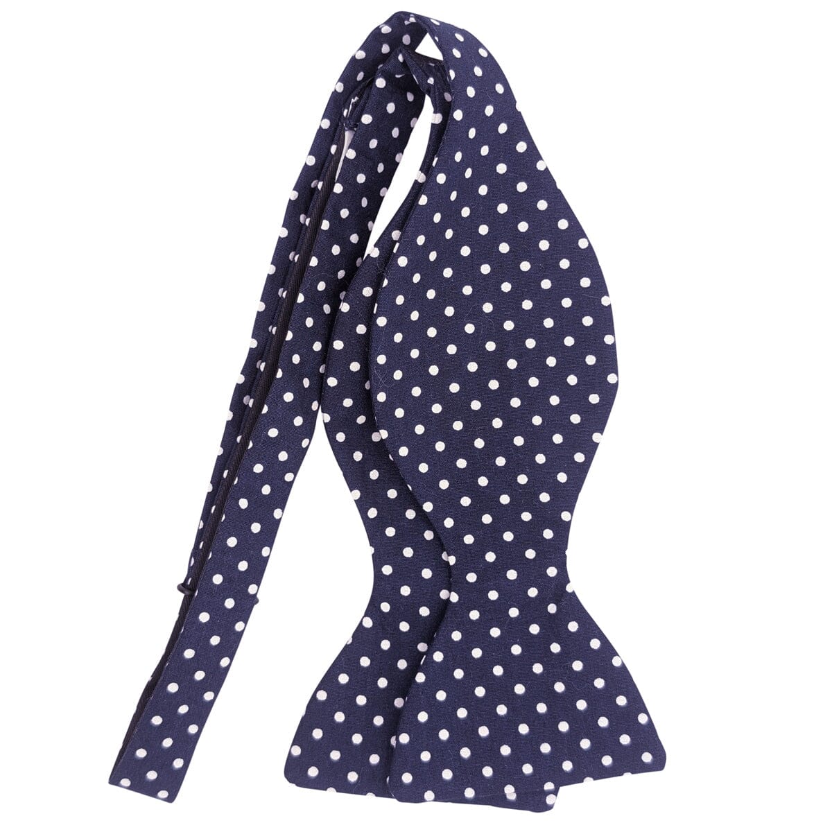 Navy Spot Bow Tie - Bow Ties - Self-Tie Bow Tie Only 