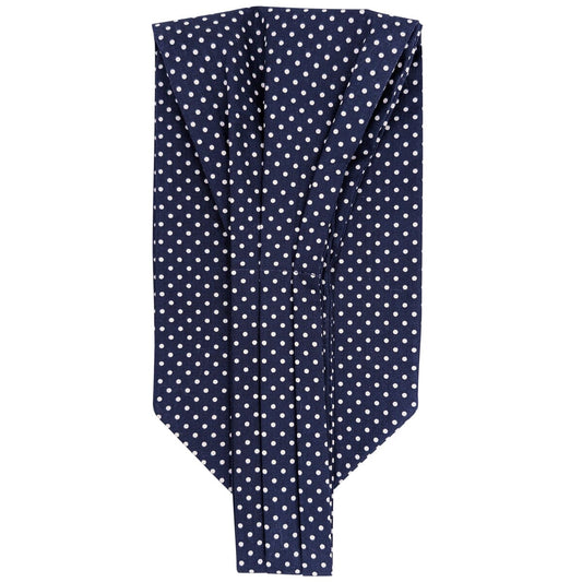 Navy Spot Cotton Cravat - Cravats - 