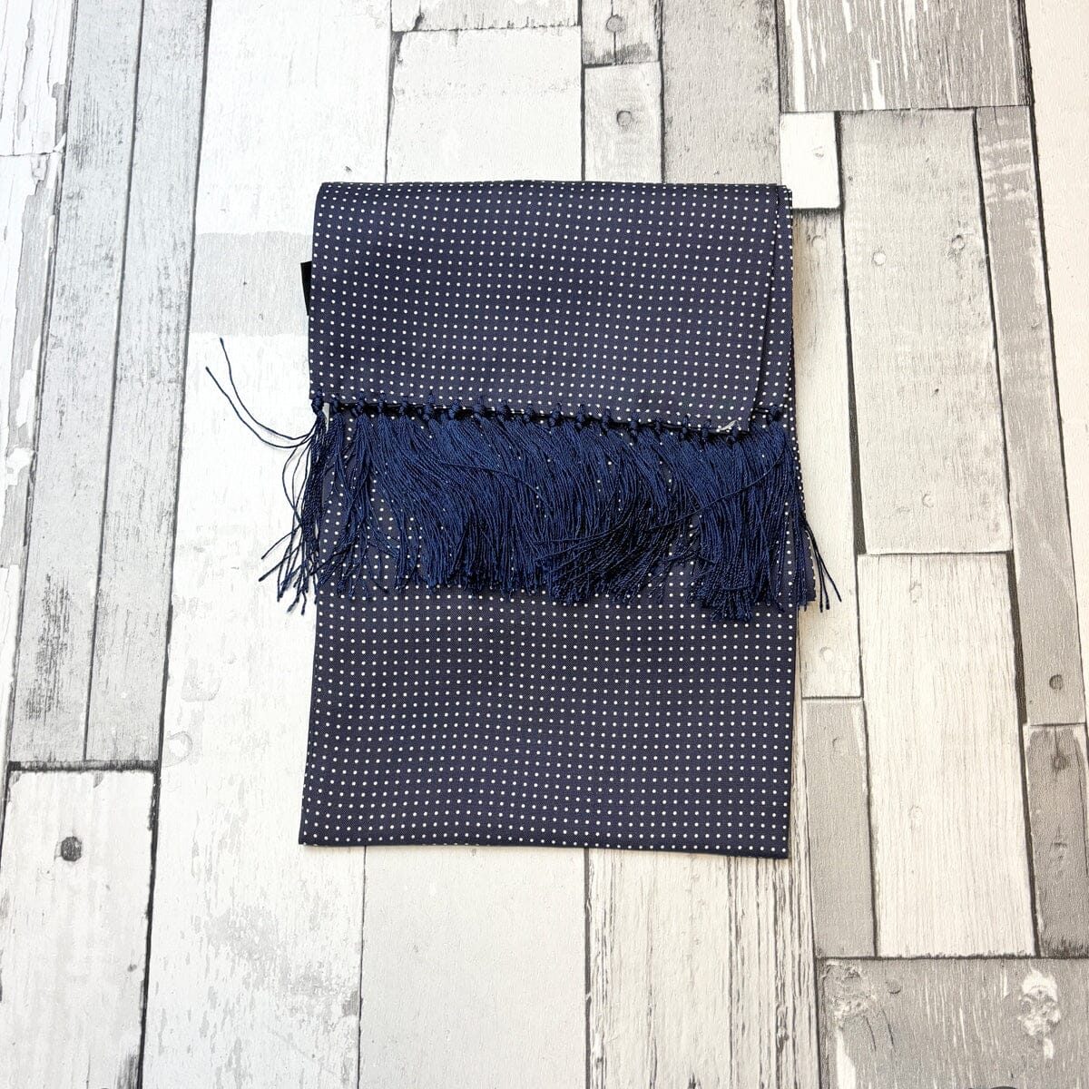 Navy Spot Silk Scarf - Scarves - 