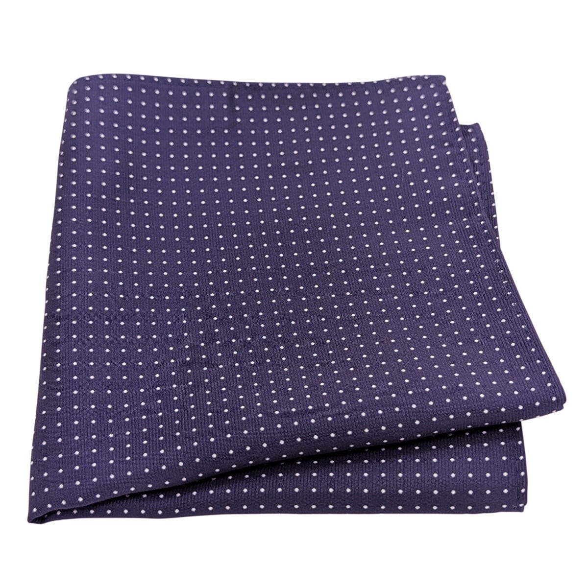 Navy & White Pin Dots Pocket Square - Wedding Pocket Square - 