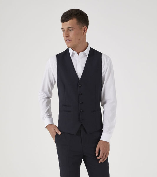 Newman Black Check Dinner Waistcoat - Waistcoats - 34R - THREADPEPPER