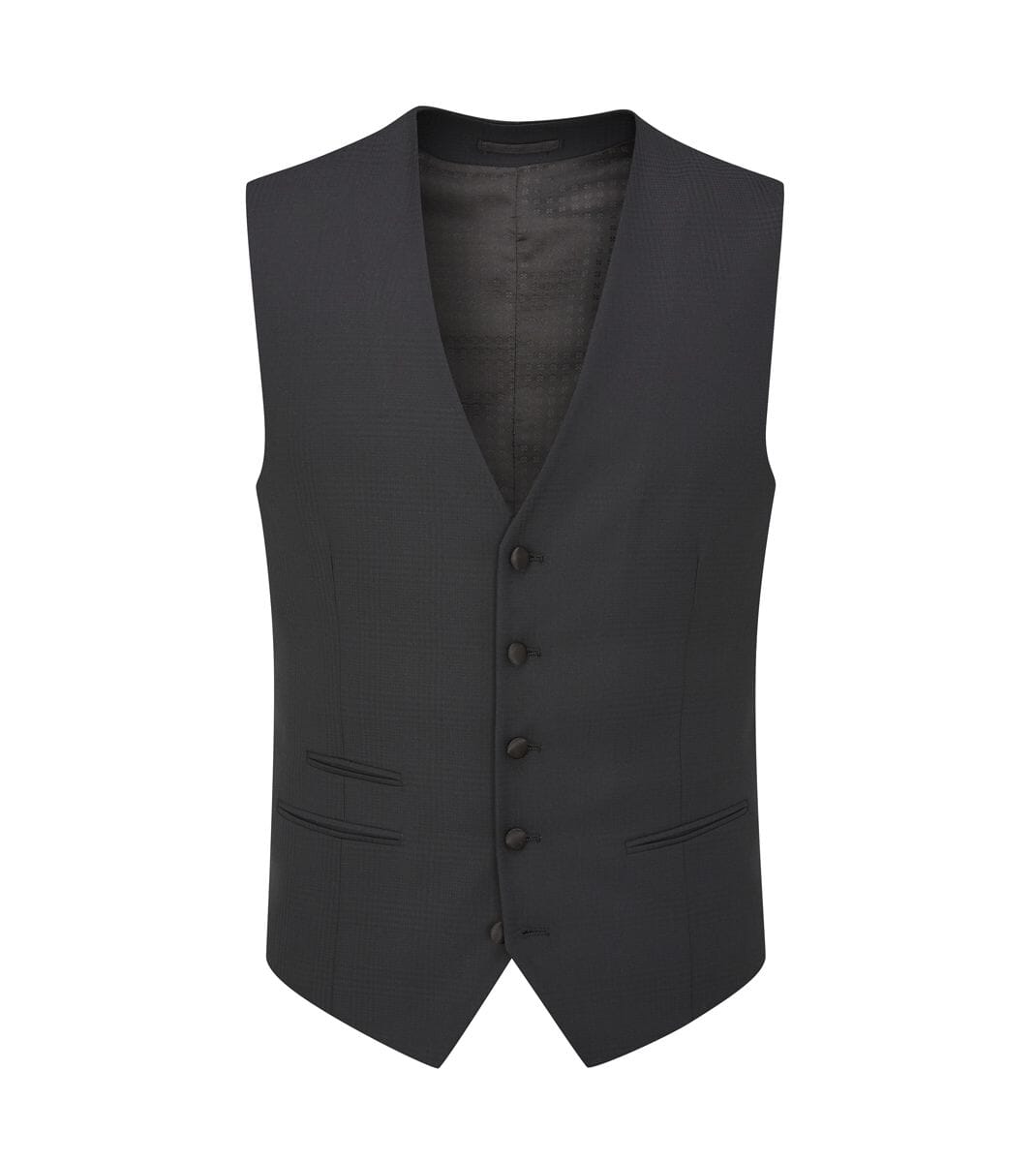 Newman Black Check Dinner Waistcoat - Waistcoats - - THREADPEPPER