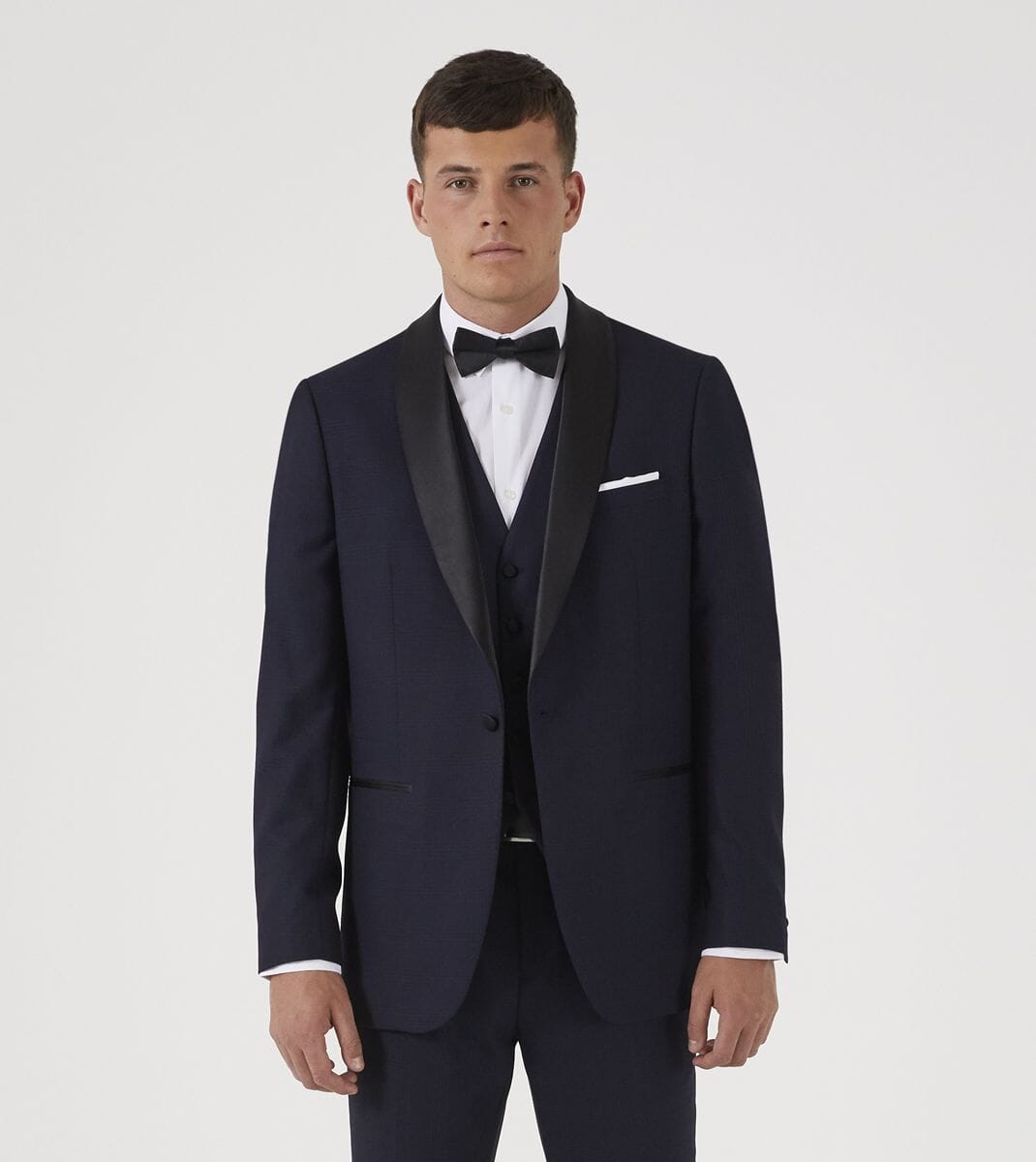 Newman Navy Check 2 Piece Dinner Suit - Suits - - THREADPEPPER