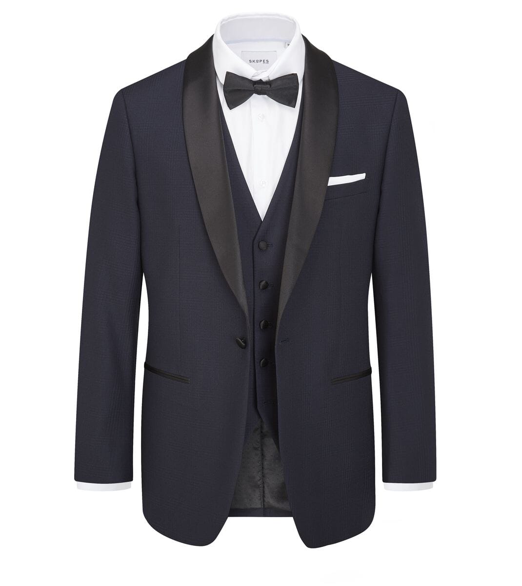 Newman Navy Check Dinner Jacket - Blazers & Jackets - - THREADPEPPER