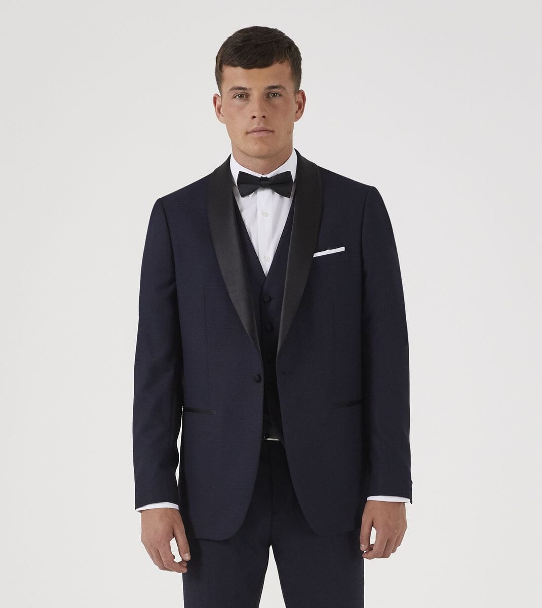 Newman Navy Check Dinner Jacket - Blazers & Jackets - 36R - THREADPEPPER
