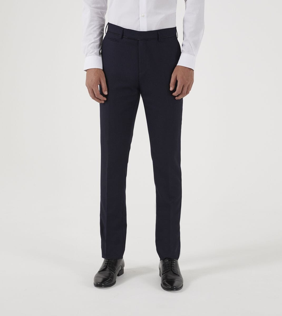 Newman Navy Check Dinner Trousers - Trousers - 30R - THREADPEPPER