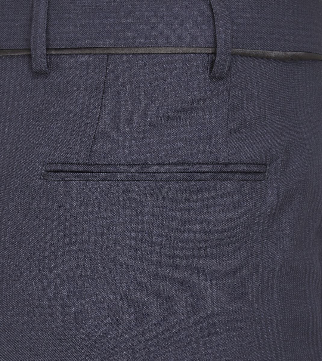 Newman Navy Check Dinner Trousers - Trousers - - THREADPEPPER