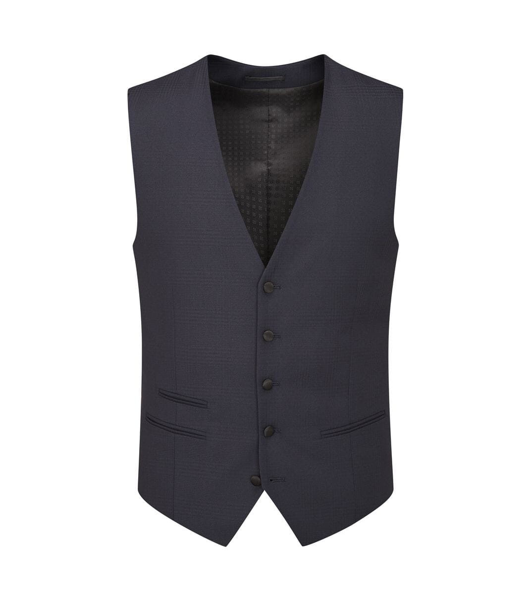 Newman Navy Check Dinner Waistcoat - Waistcoats - - THREADPEPPER