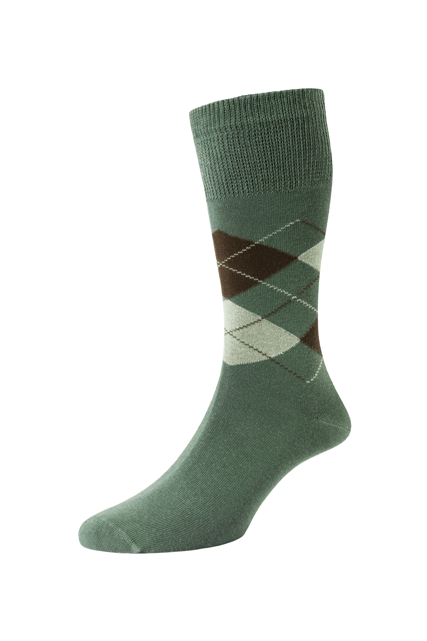 Organic Cotton Argyle Socks - Socks - Green 