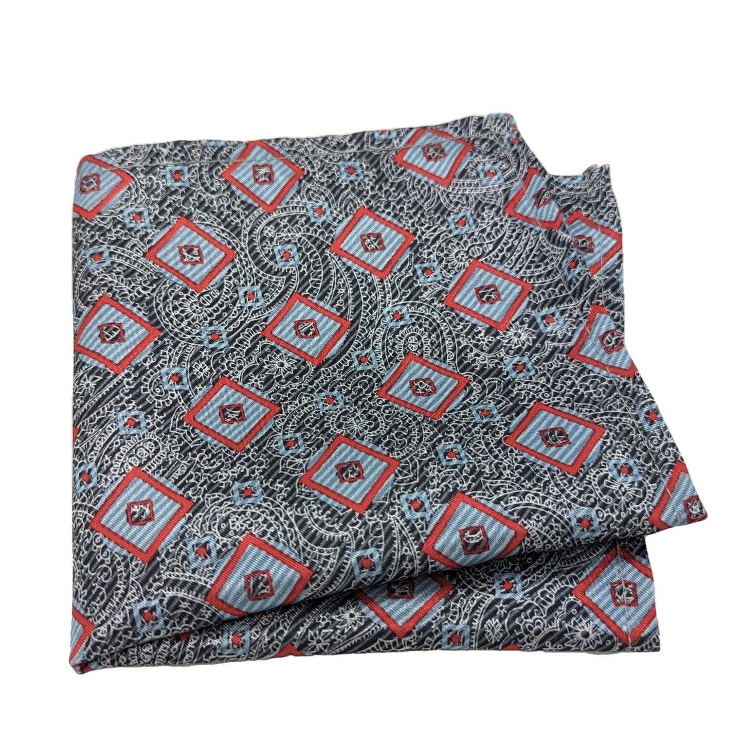 Paisley Mosaic Pocket Square - Handkerchiefs - - THREADPEPPER