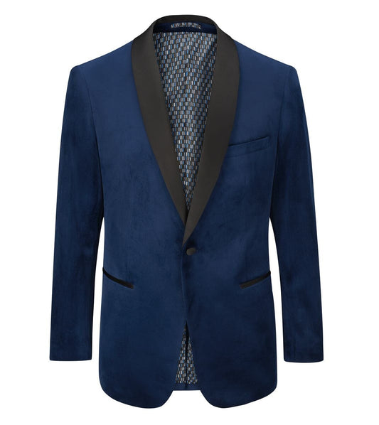 Paso Velvet Dinner Jacket - Blazers & Jackets - Blue 36R 