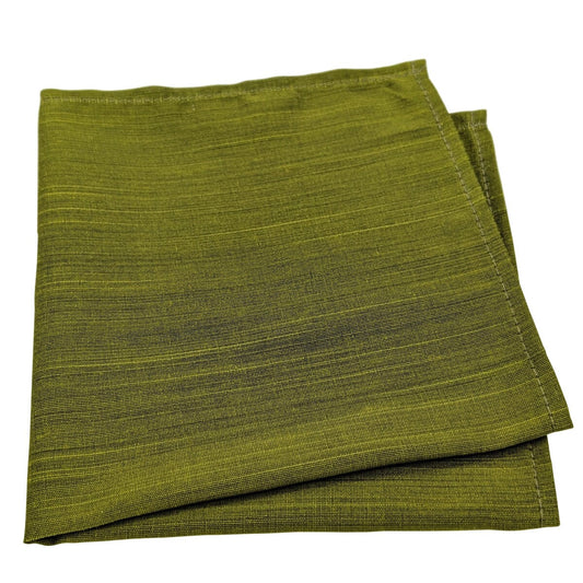 Peridot Green Dupion Pocket Square - Handkerchiefs - 