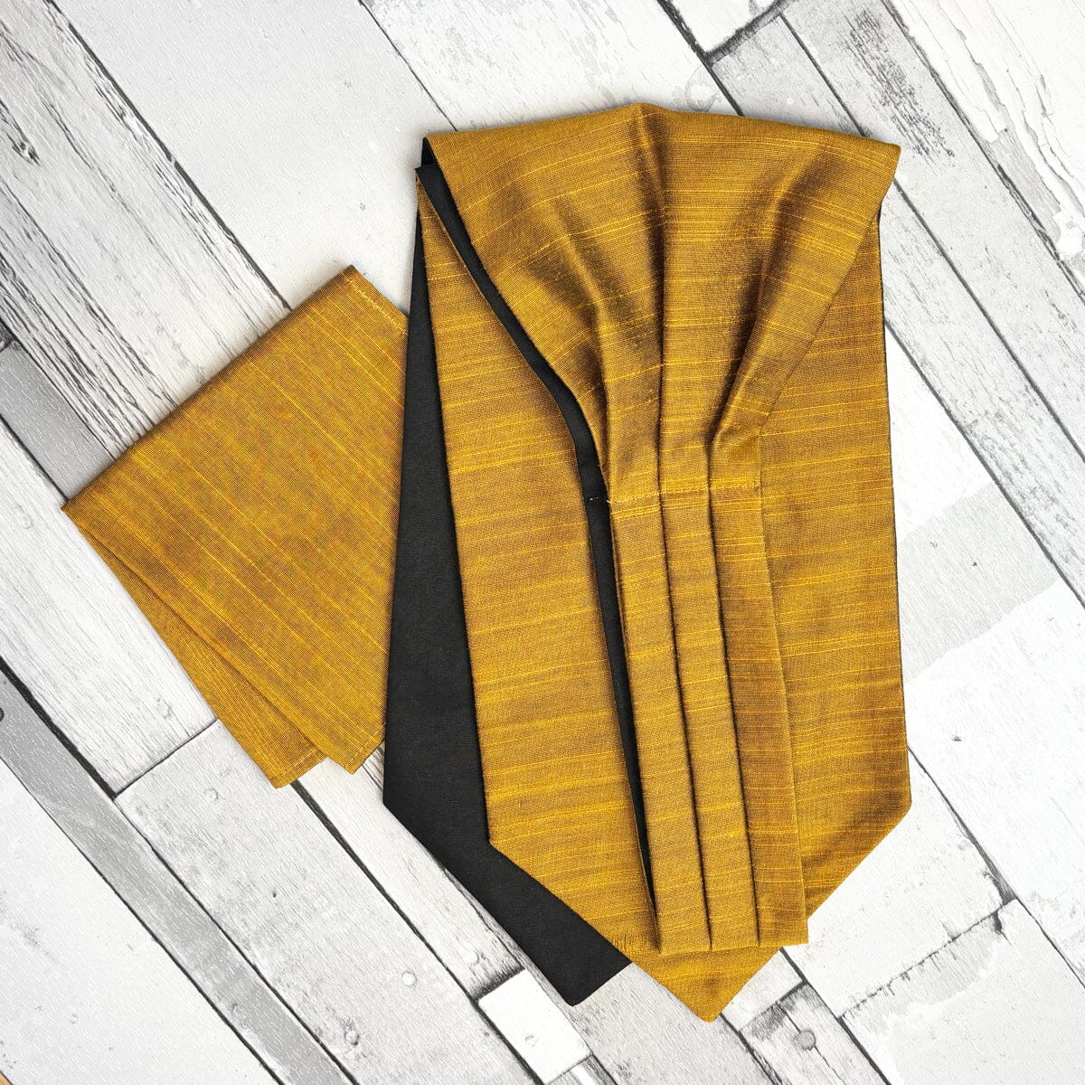 Persian Yellow Dupion Cravat - Cravats - 