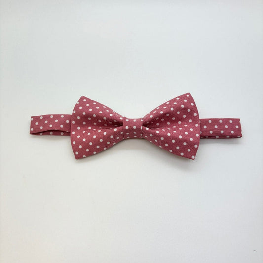 Pink Spot Bow Tie - Bow Ties - Pre-Tied Bow Tie Only 