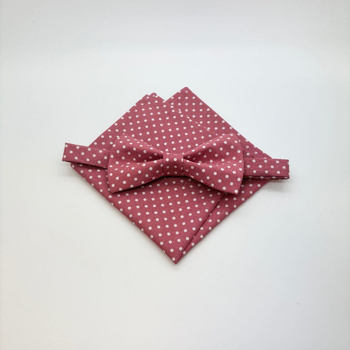 Pink Spot Bow Tie - Bow Ties - Pre-Tied Bow Tie & Pocket Square - Save £1.00 