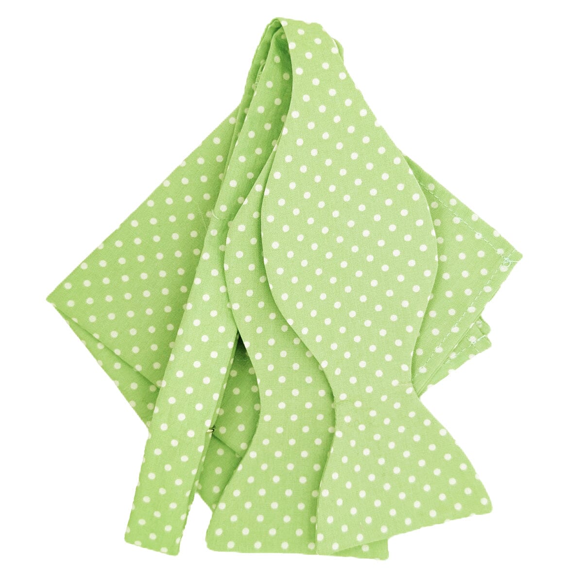 Pistachio Spot Bow Tie - Bow Ties - Self-Tie Bow Tie & Pocket Square - Save £1.00 