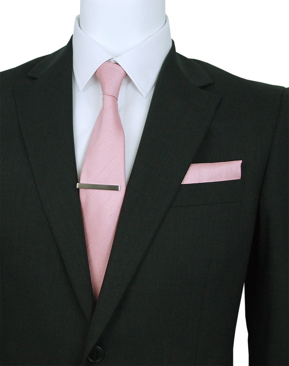 Clearance - Light Rose Shantung Pocket Square