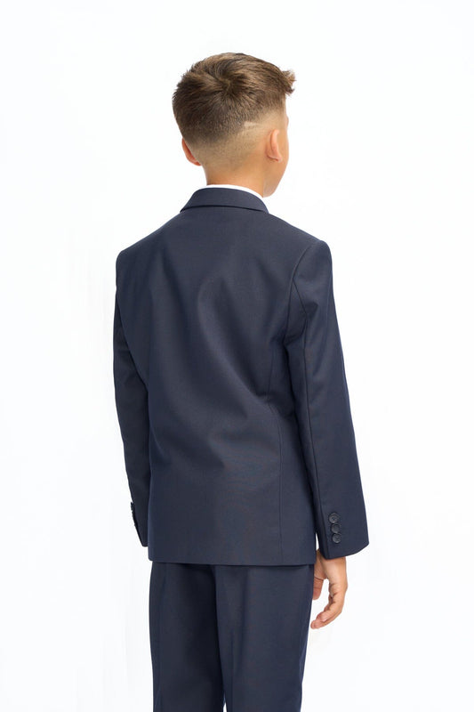 Plain Navy Boys 3 Piece Suit - STOCK CLEARANCE - Blazers & Jackets Sale - 