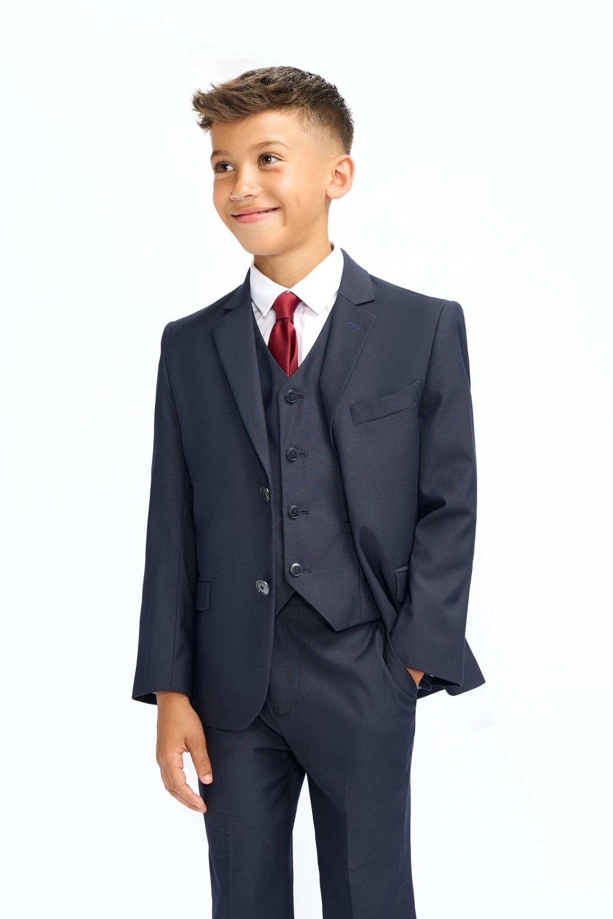 Plain Navy Boys 3 Piece Suit - STOCK CLEARANCE - Blazers & Jackets Sale - 