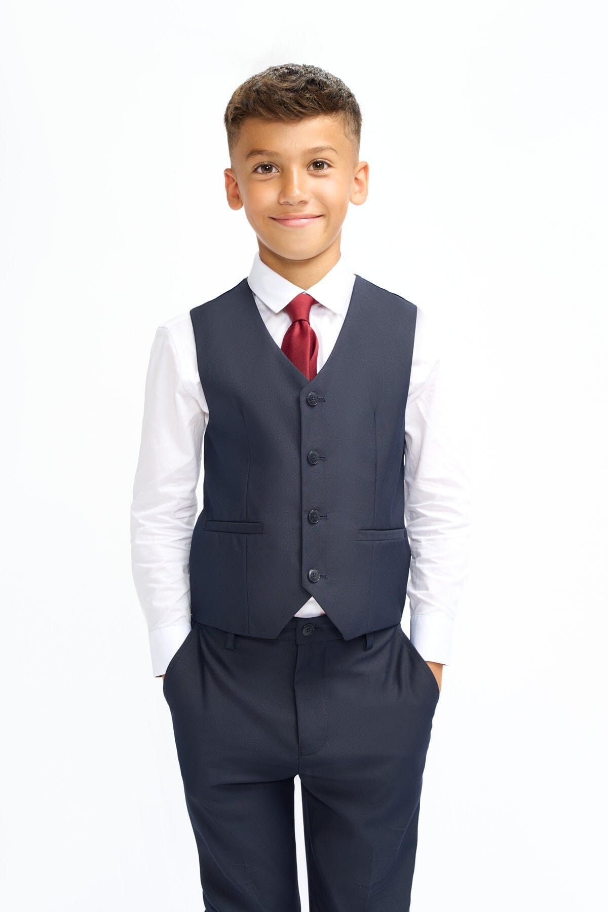 Plain Navy Boys 3 Piece Suit - STOCK CLEARANCE - Blazers & Jackets Sale - 