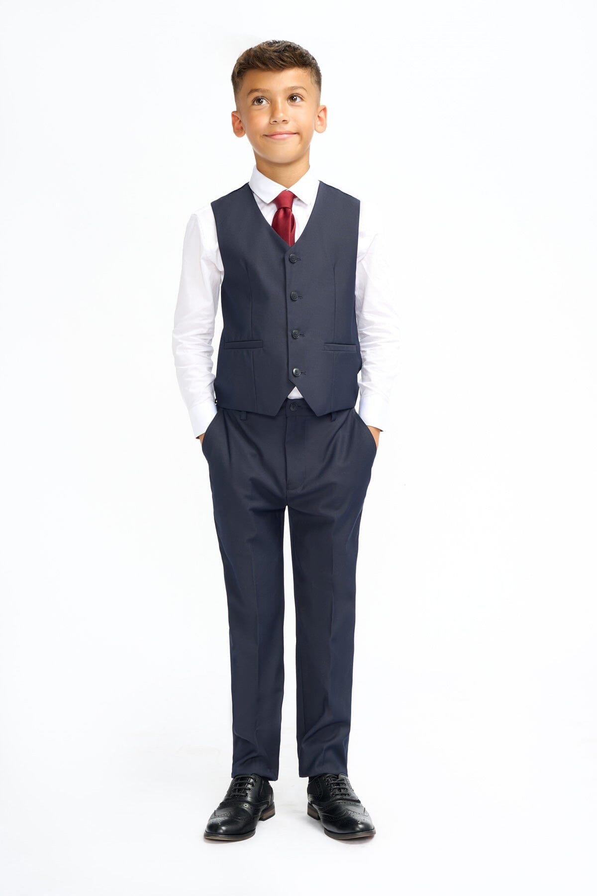 Plain Navy Boys 3 Piece Suit - STOCK CLEARANCE - Blazers & Jackets Sale - 