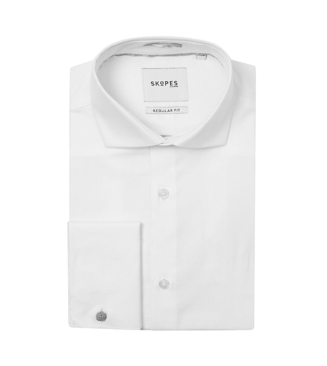 Premium White Dobby Cotton Dress Shirt - Shirts - - THREADPEPPER
