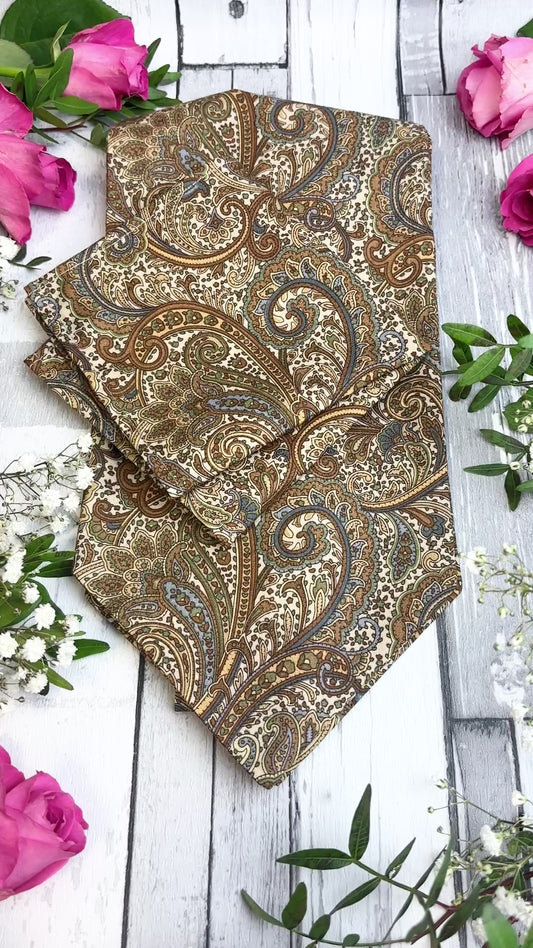 Retro Paisley Cotton Cravat - 3 Colours
