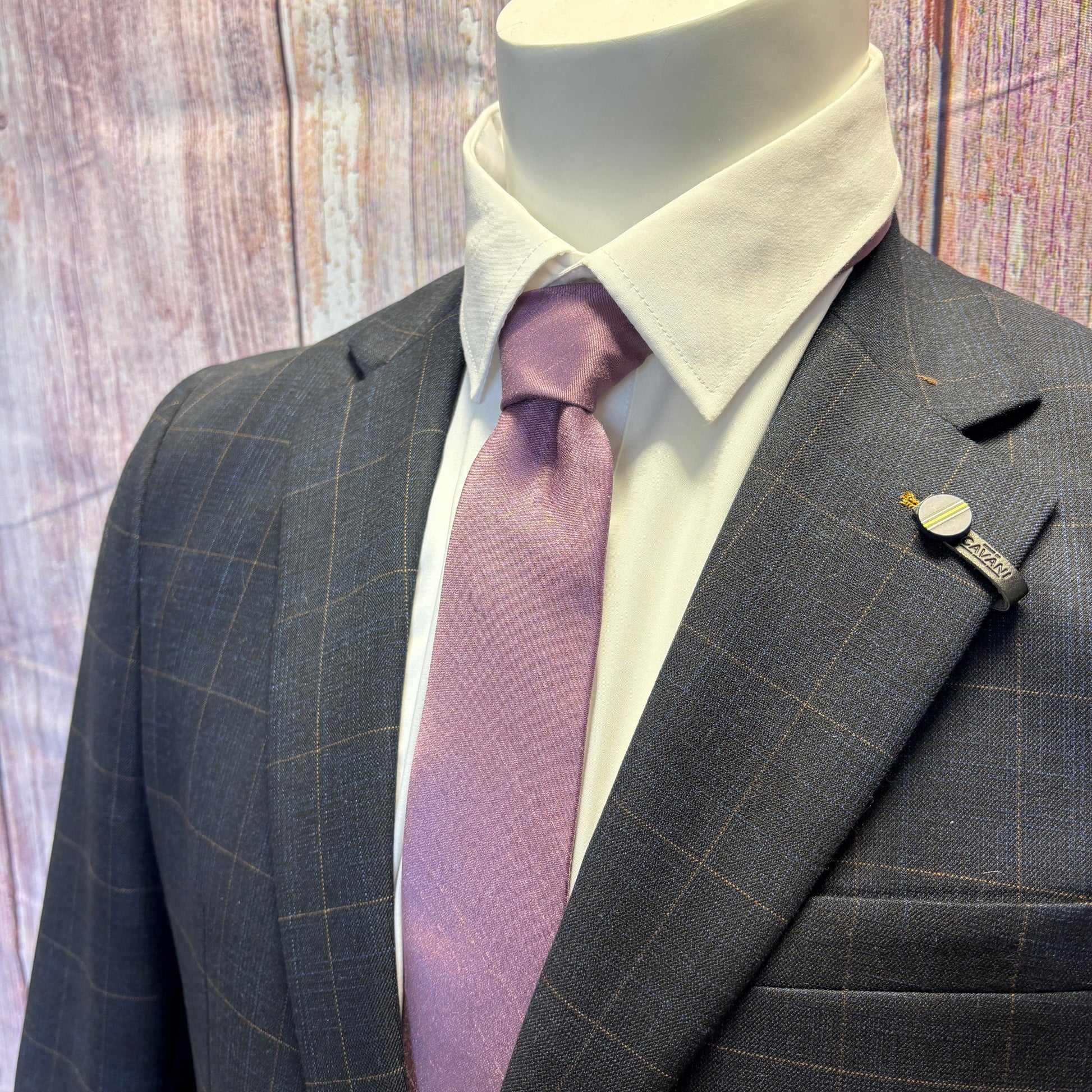 Purple Shantung Tie - Ties - 