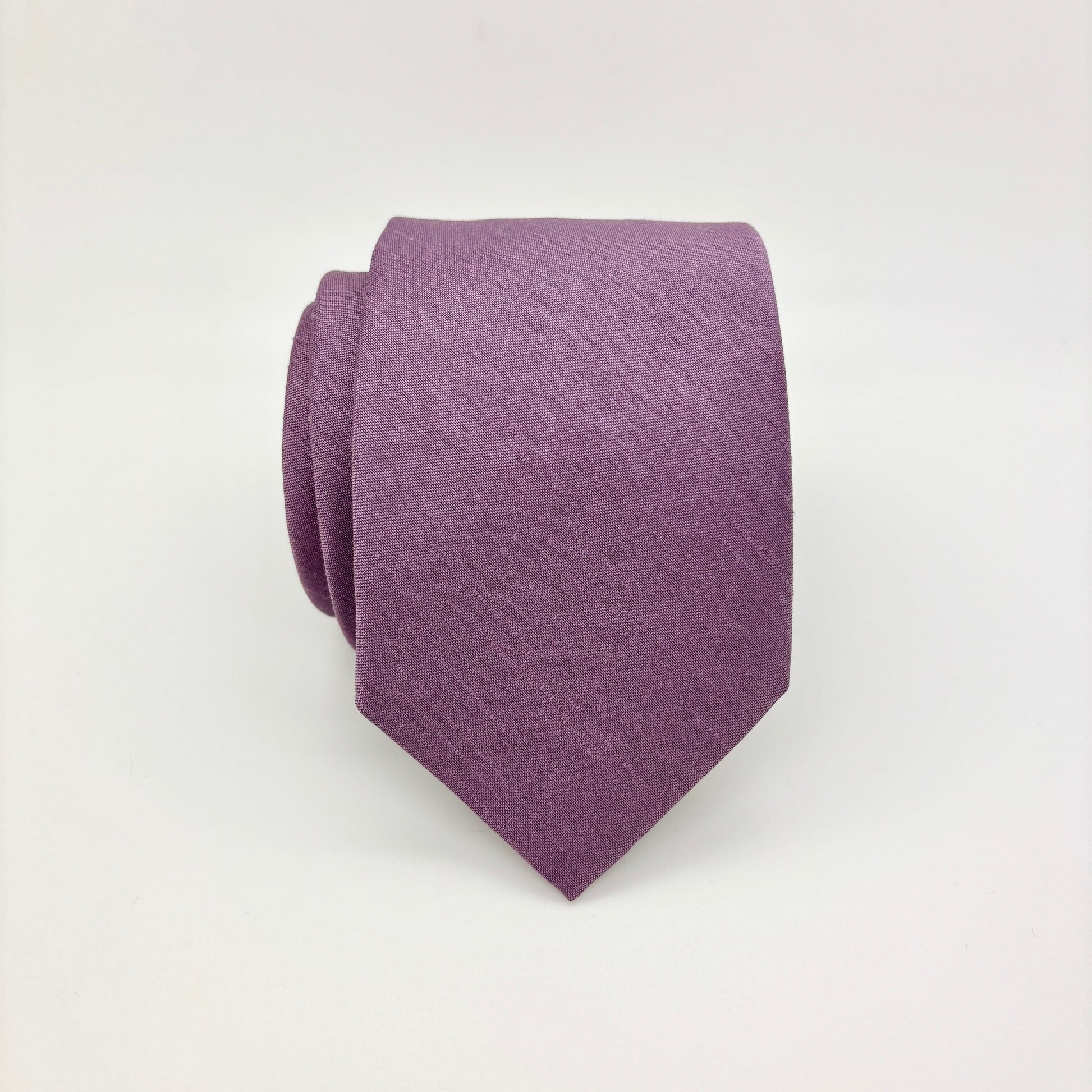 Purple Shantung Tie - Ties - 