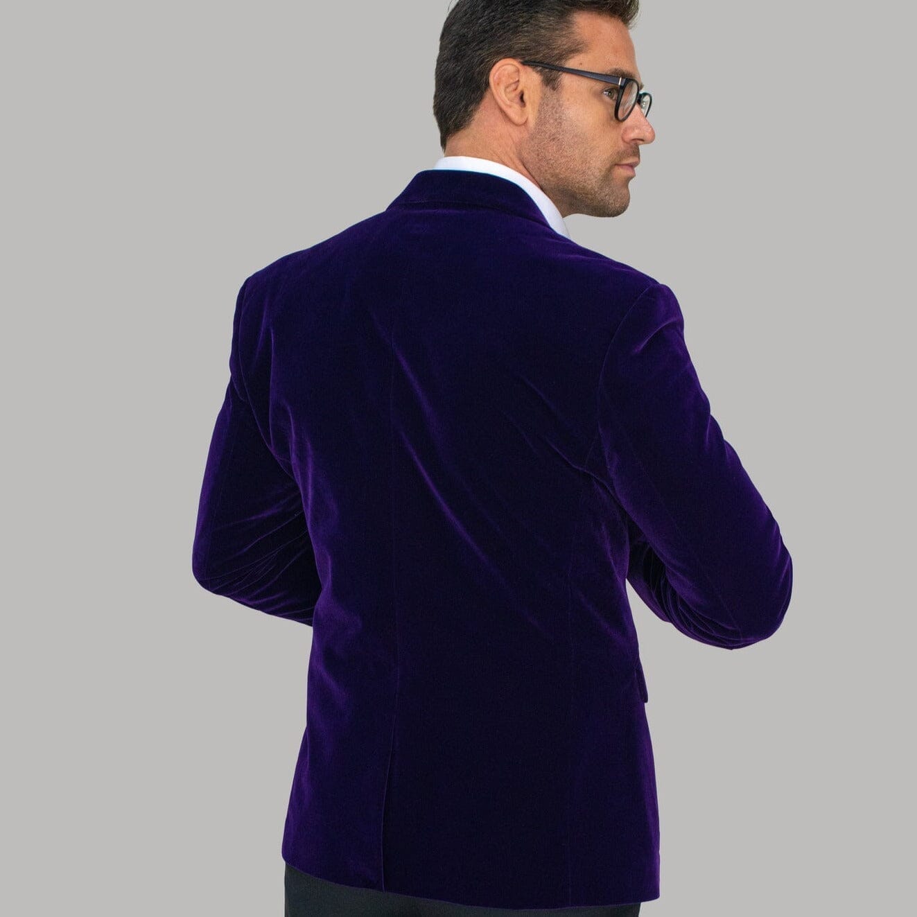 Purple Velvet Blazer - STOCK CLEARANCE - Blazers & Jackets Sale - 