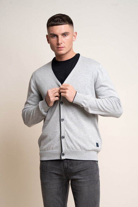Raider Grey Button Cardigan - Jumpers - S 