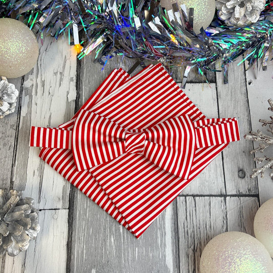 Red Candy Cane Bow Tie - Bow Ties - 