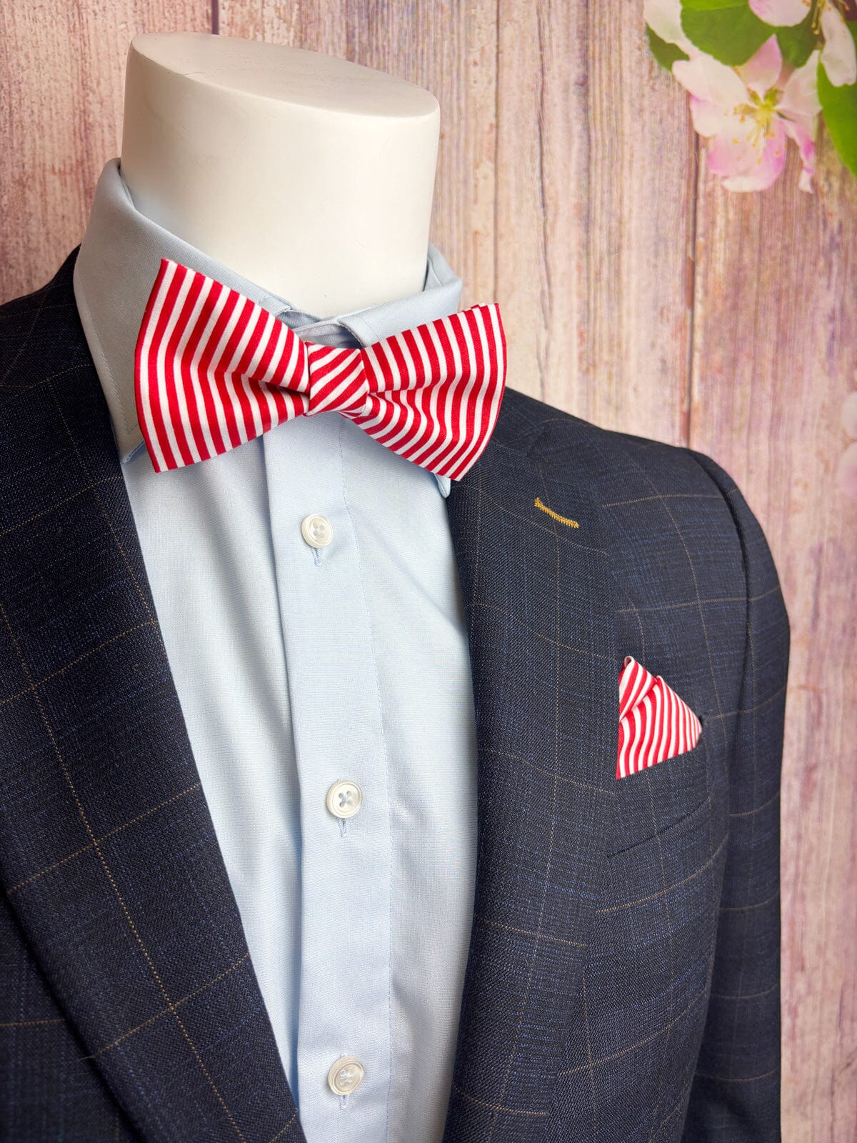Red Candy Cane Bow Tie - Bow Ties - 