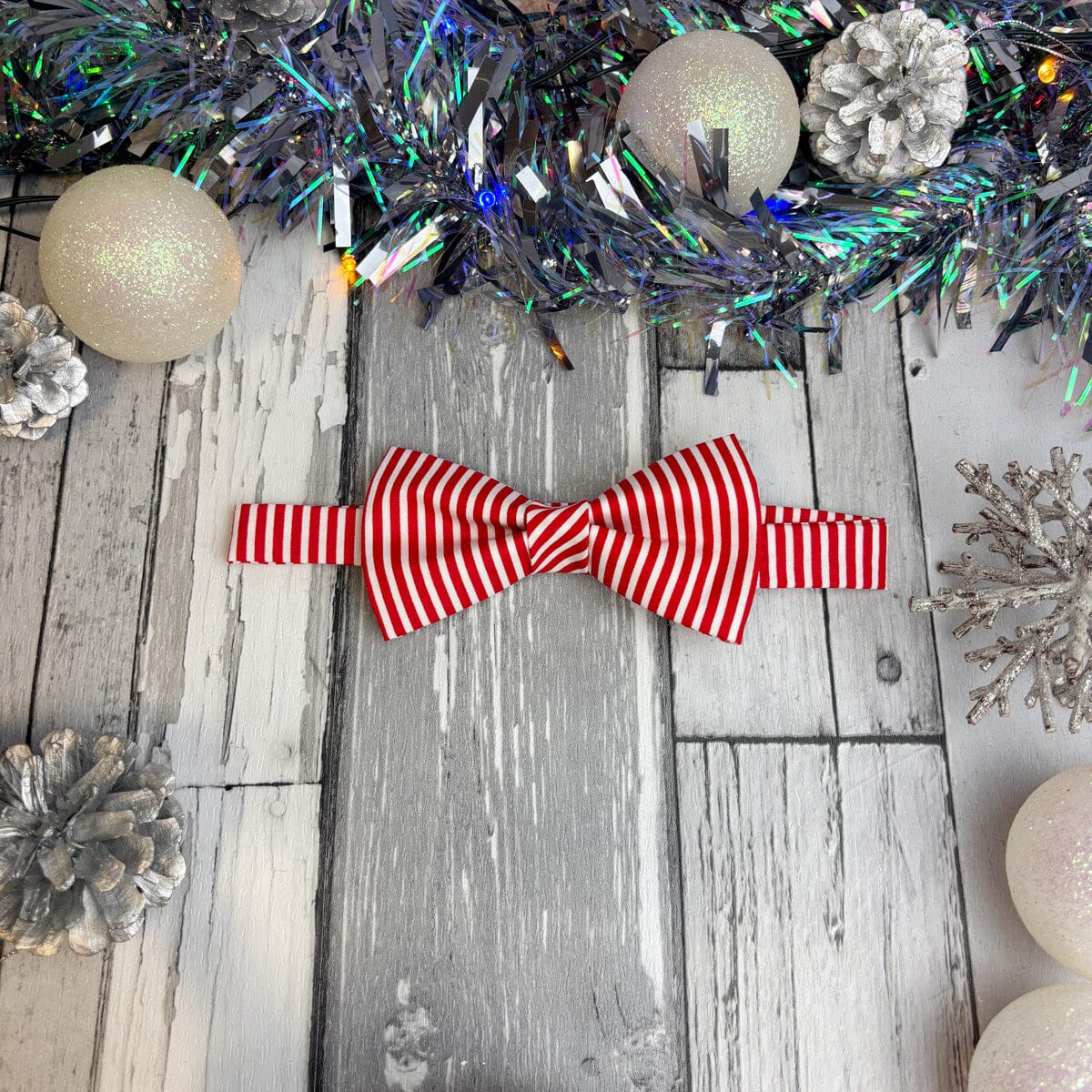 Red Candy Cane Bow Tie - Bow Ties - 