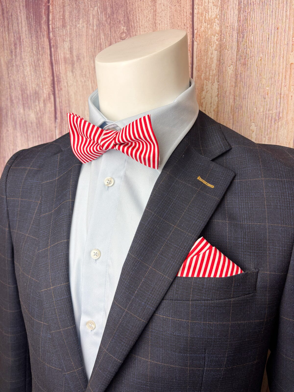 Red Candy Cane Bow Tie - Bow Ties - 