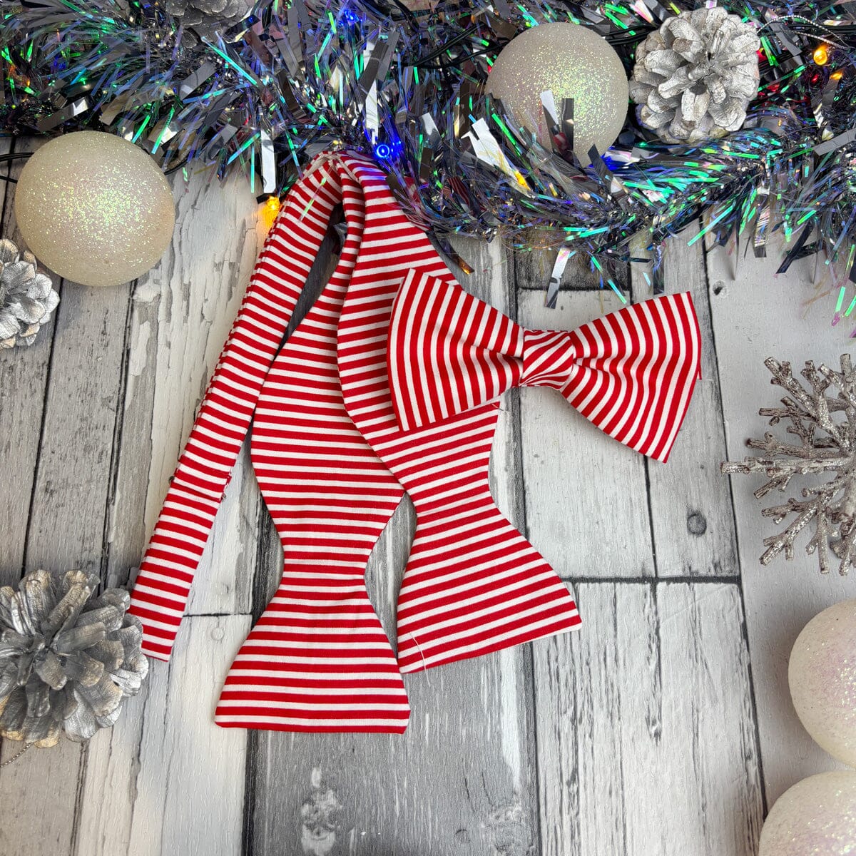 Red Candy Cane Bow Tie - Bow Ties - 