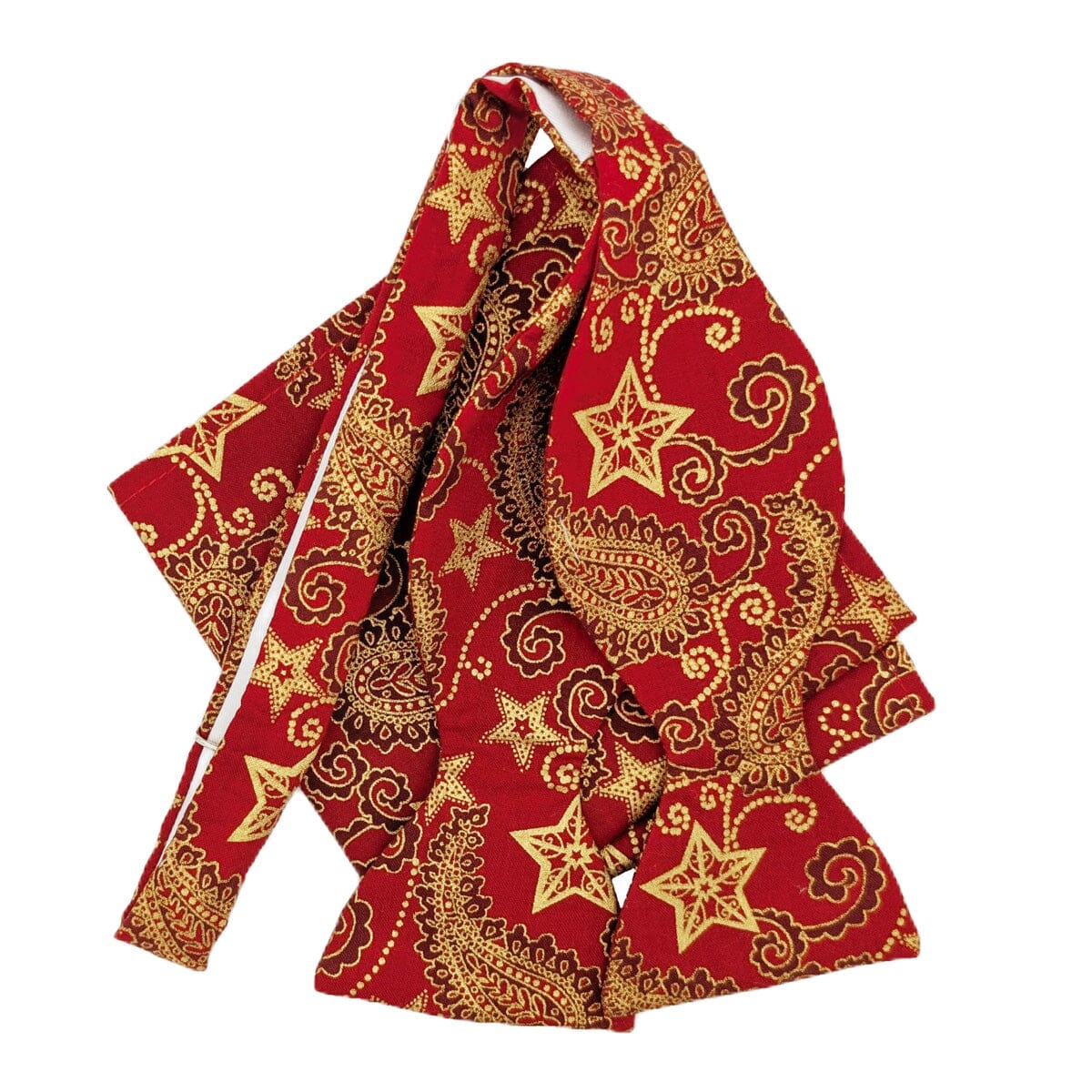 Red & Gold Paisley Bow Tie - Bow Ties - 