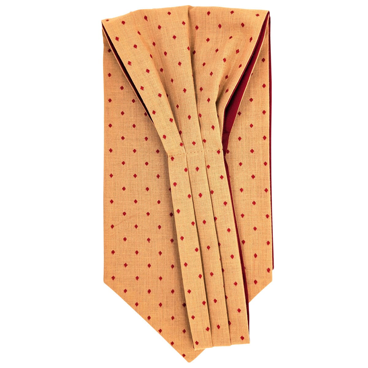 Red Woven Spots Cotton Cravat - Cravats - 