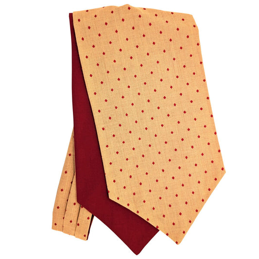 Red Woven Spots Cotton Cravat - Cravats - 