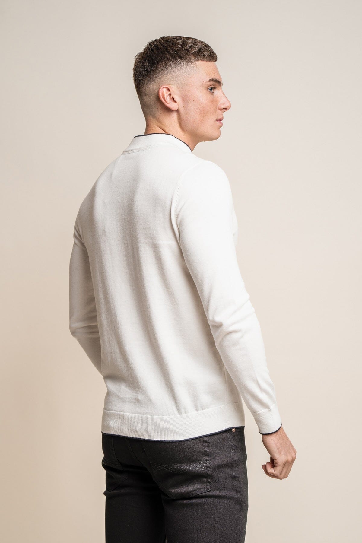 Rio Ecru Turtle Neck Jumper - Jumpers - 