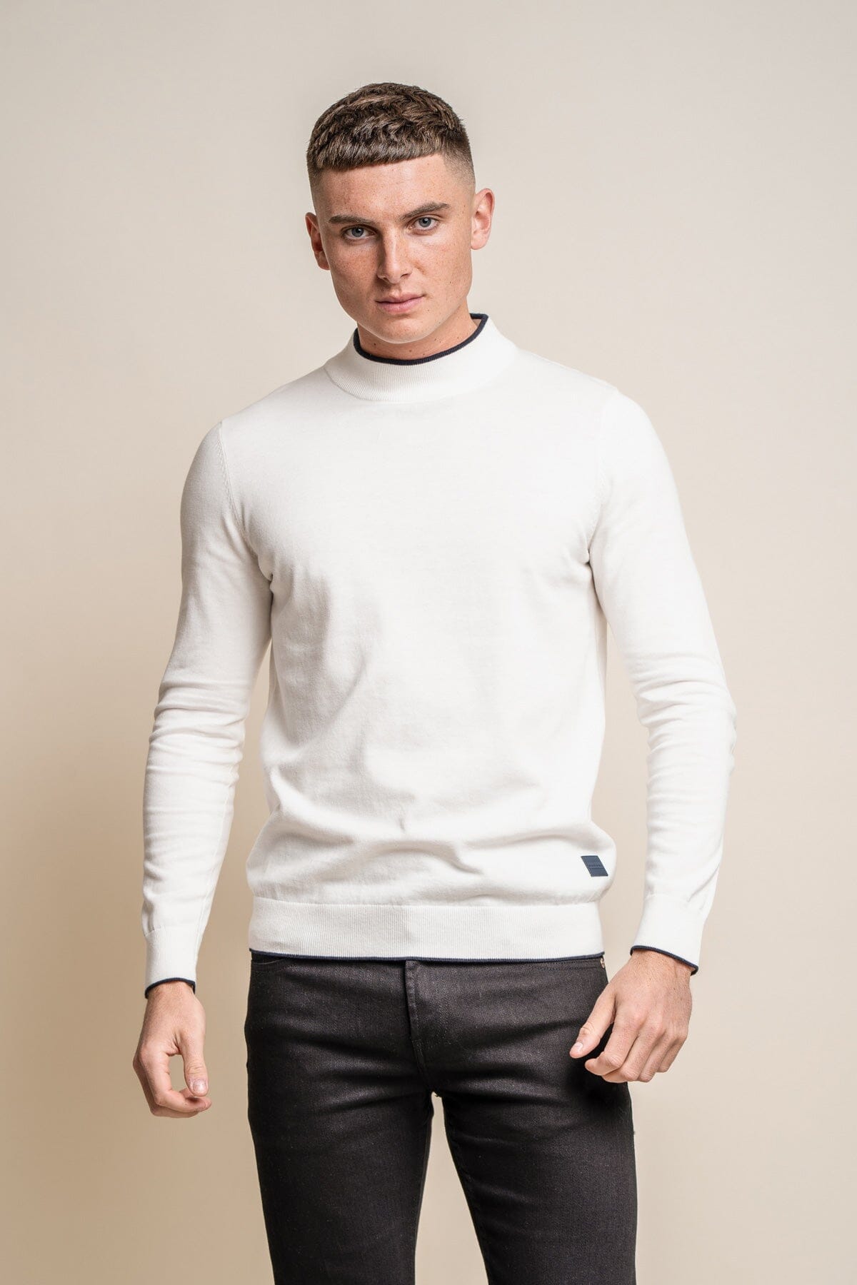 Rio Ecru Turtle Neck Jumper - Jumpers - S 