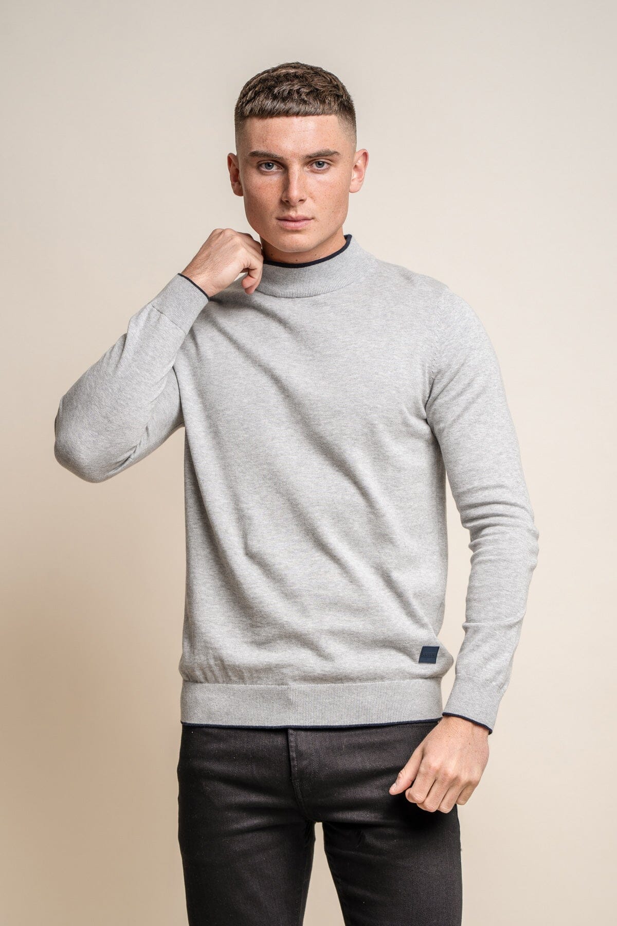 Rio Grey Turtle Neck Jumper - Jumpers - S 