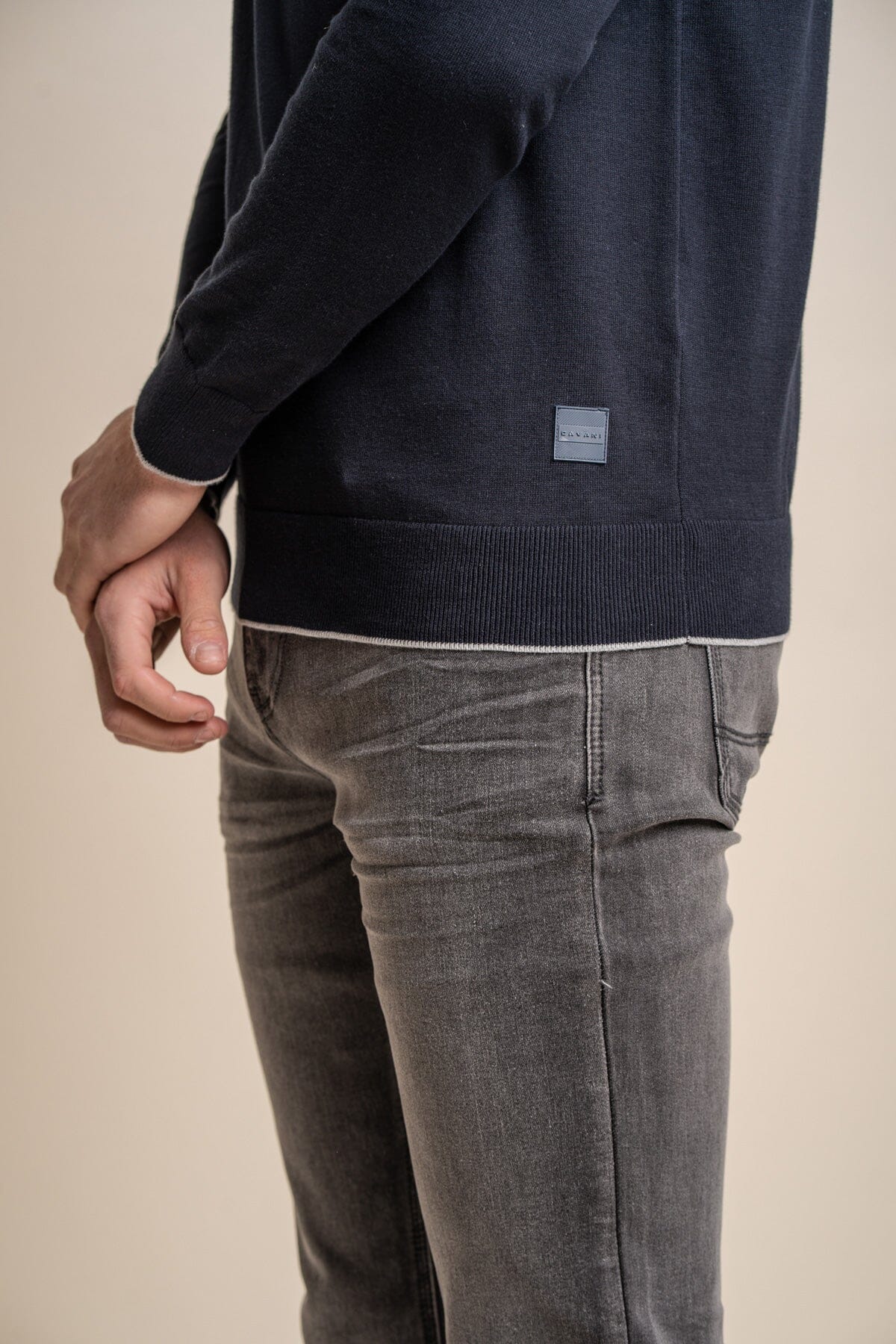 Rio Navy Turtle Neck Jumper - Jumpers - 