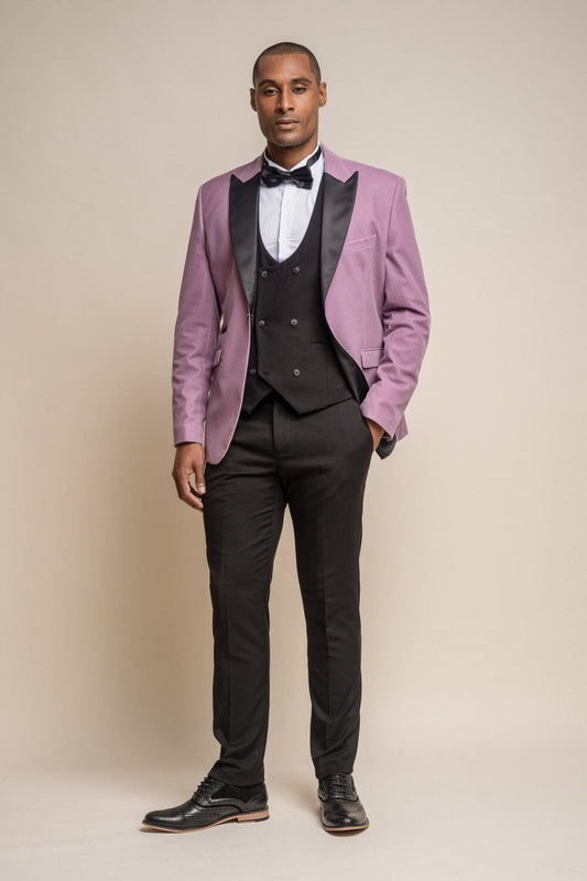 Rosa Lavender Velvet 3 Piece Tuxedo Suit - Suits - - THREADPEPPER