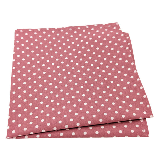 Rosewood Spot Cotton Pocket Square - Handkerchiefs - 