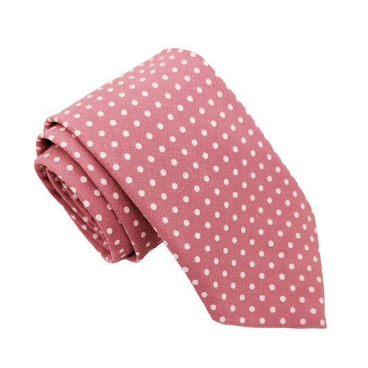 Rosewood Spot Cotton Tie - Ties - Tie Only 